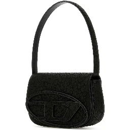 Black leather 1DR shoulder bag