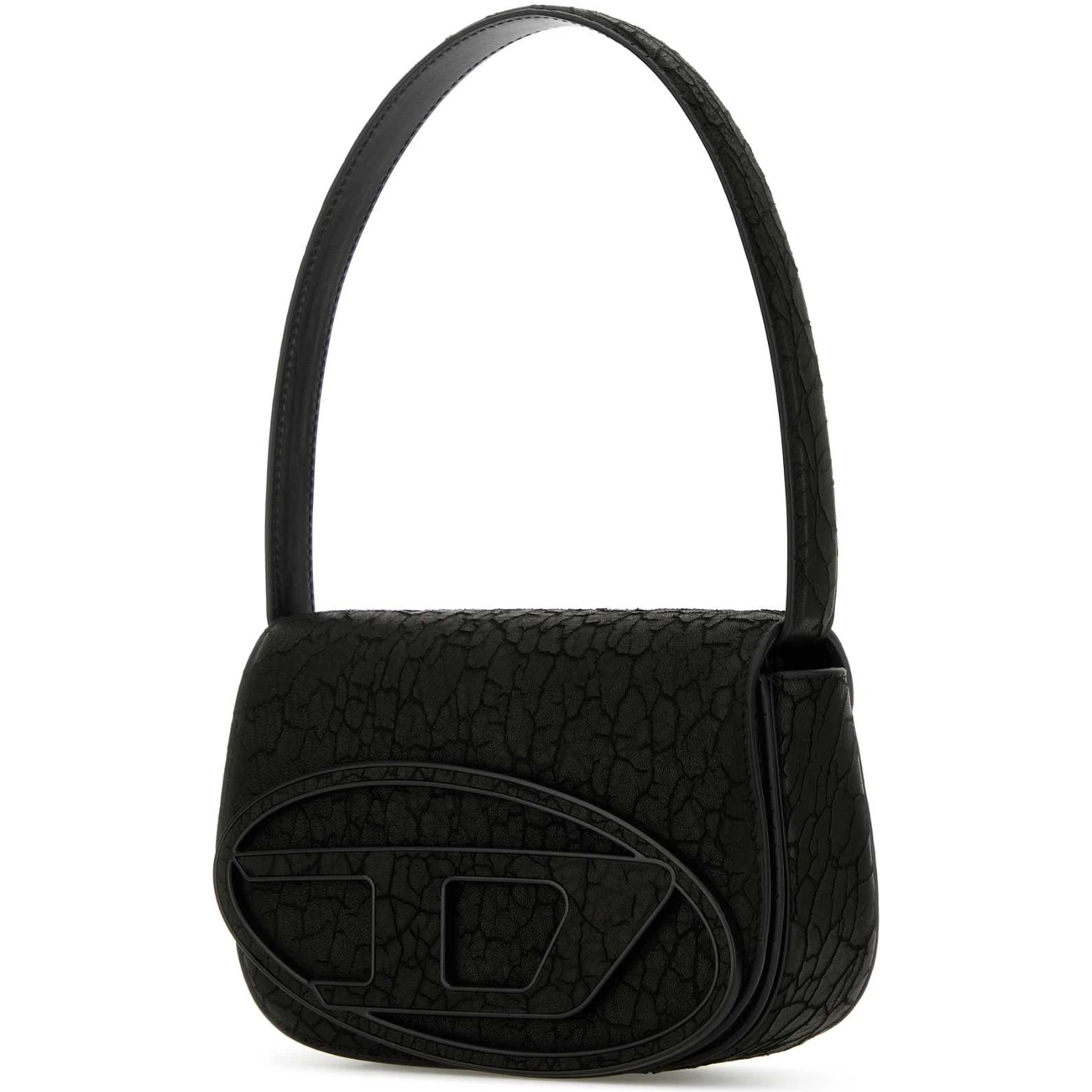 Black leather 1DR shoulder bag