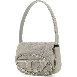Light grey leather 1DR shoulder bag