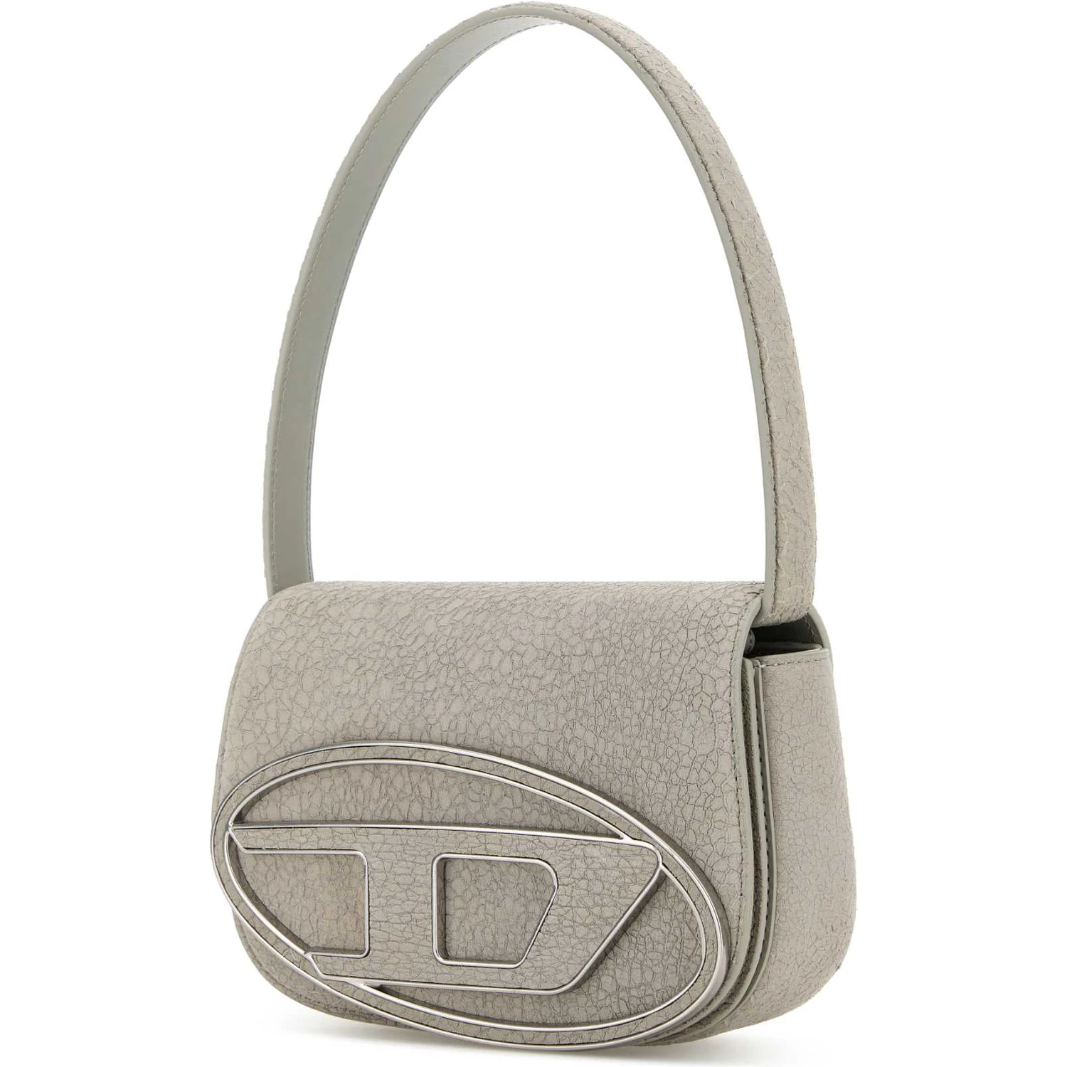 Light grey leather 1DR shoulder bag