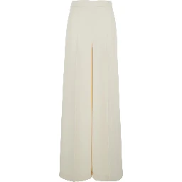 Beige Pants with Logo Pendant and Side Zip Closure in Tech Fabric Woman