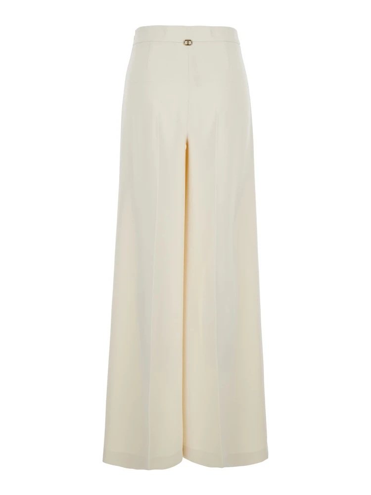 Beige Pants with Logo Pendant and Side Zip Closure in Tech Fabric Woman alternative