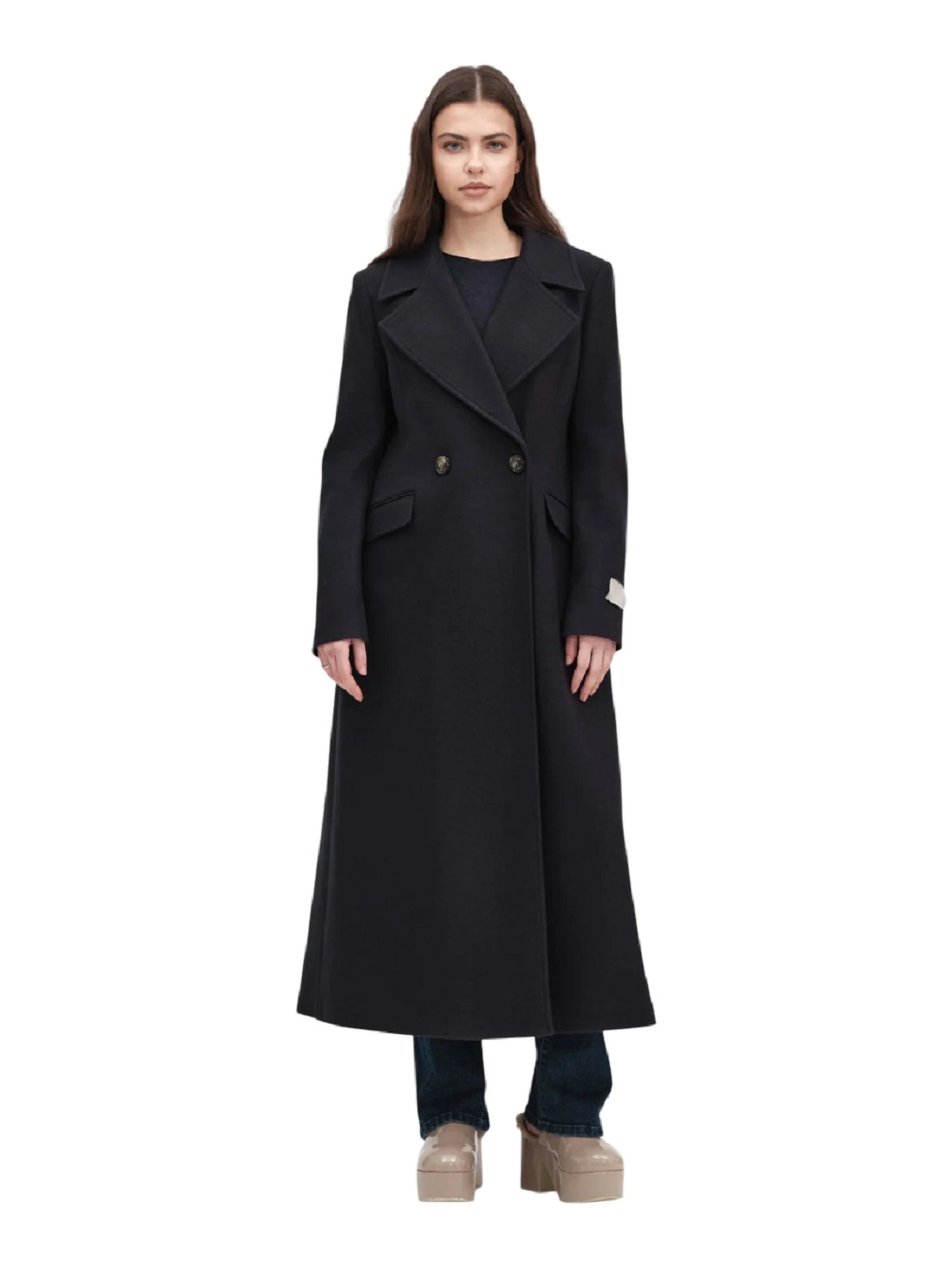 WHITE WISE Coats Black