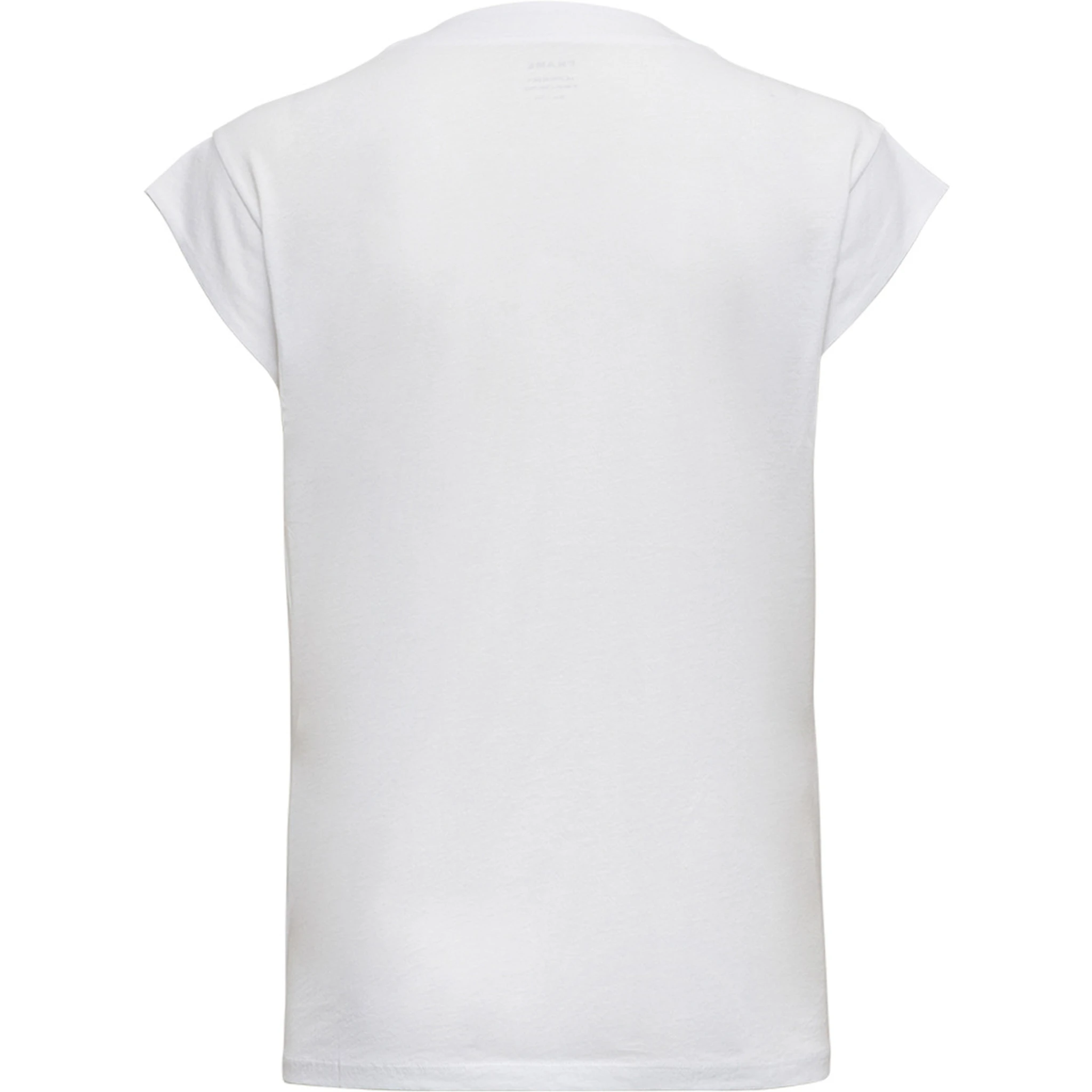 White Cotton V-Neck T-Shirt