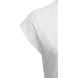 White Cotton V-Neck T-Shirt