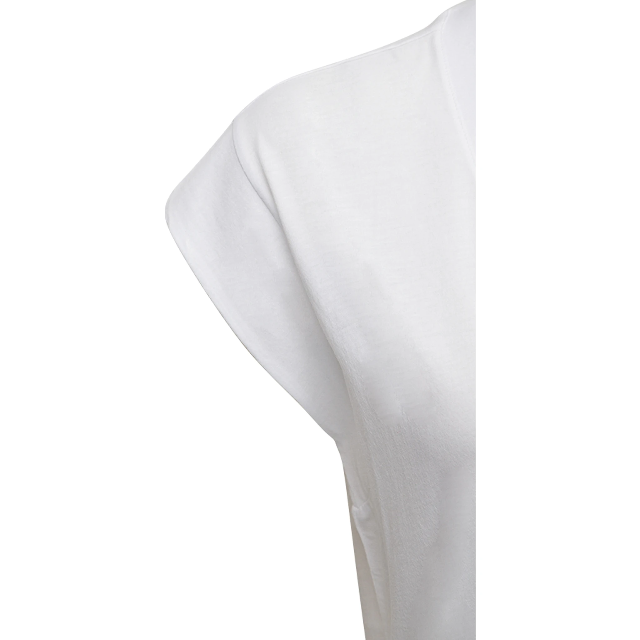 White Cotton V-Neck T-Shirt