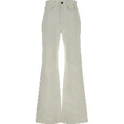 Jeans flare a vita alta in denim