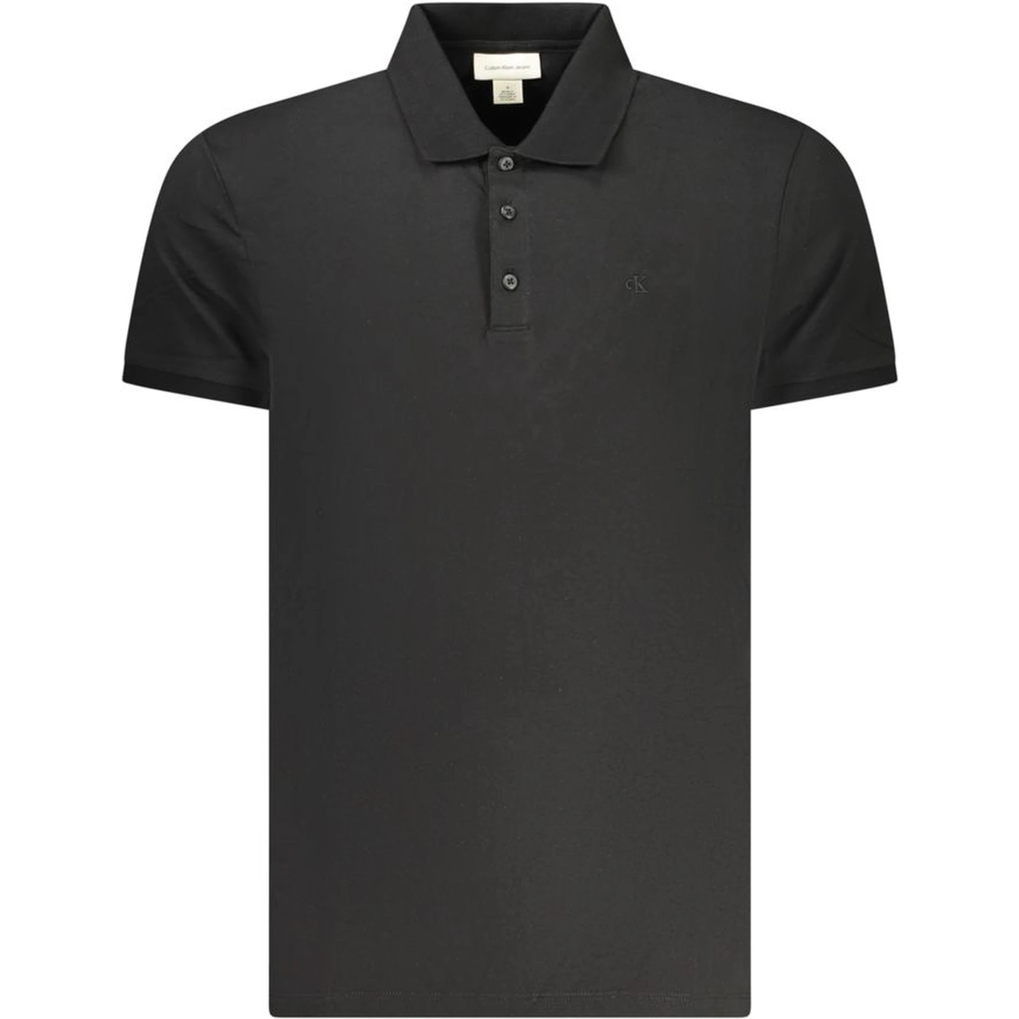 Black Cotton Men Polo Shirt