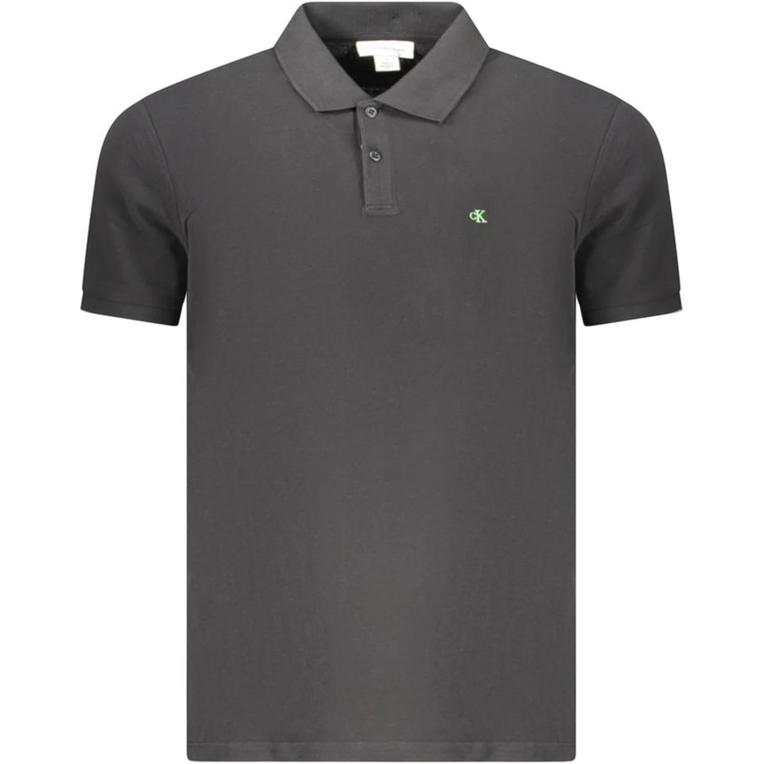 Black Cotton Men Polo