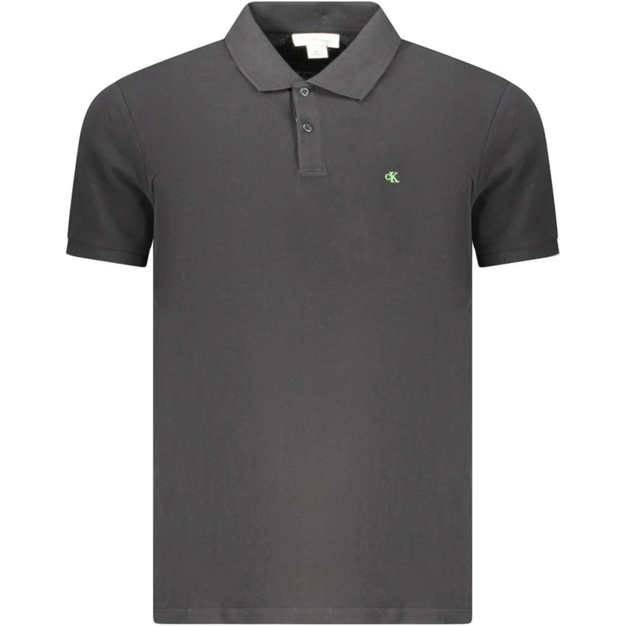 Black Cotton Men Polo
