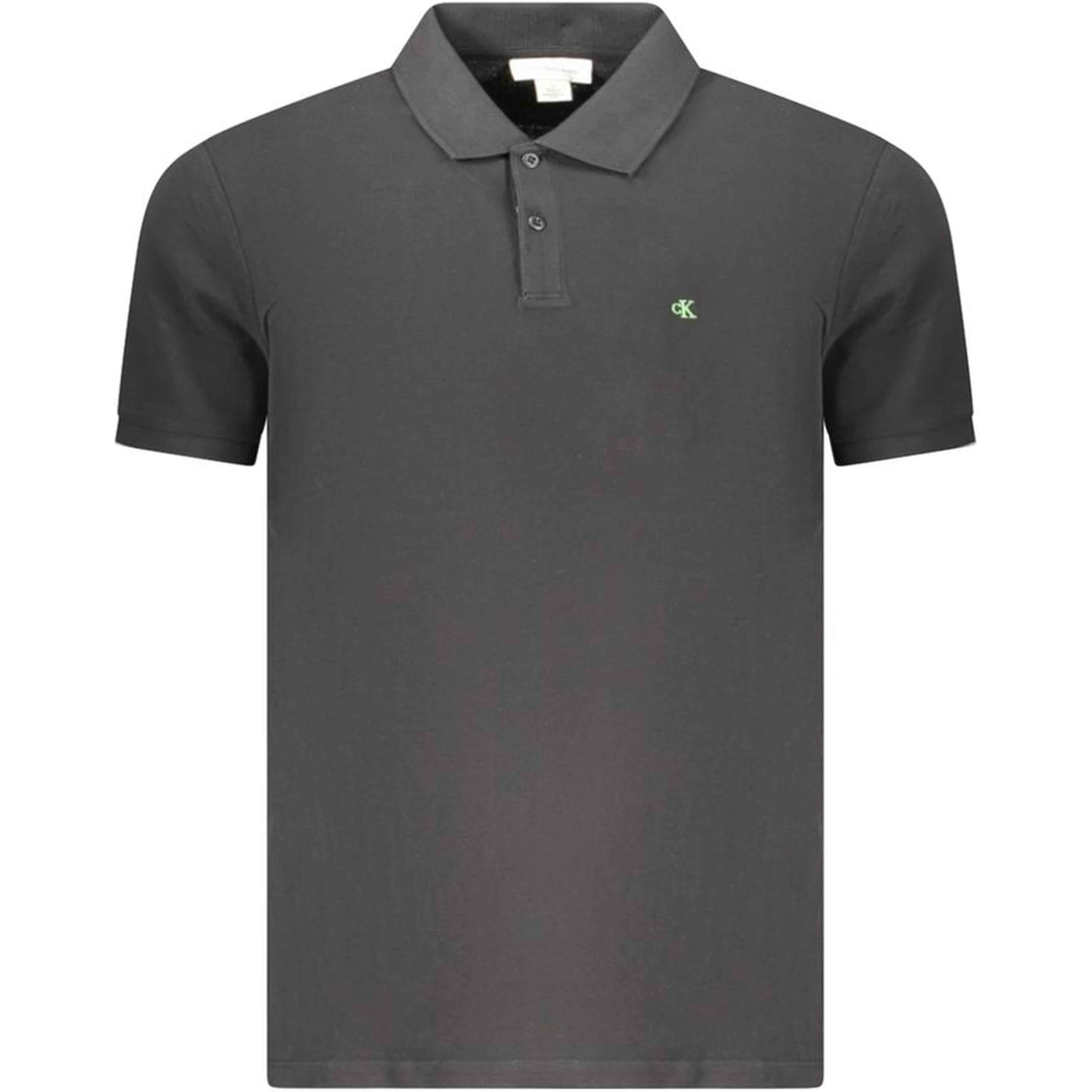 Black Cotton Men Polo