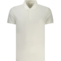 White Cotton Men Polo Shirt