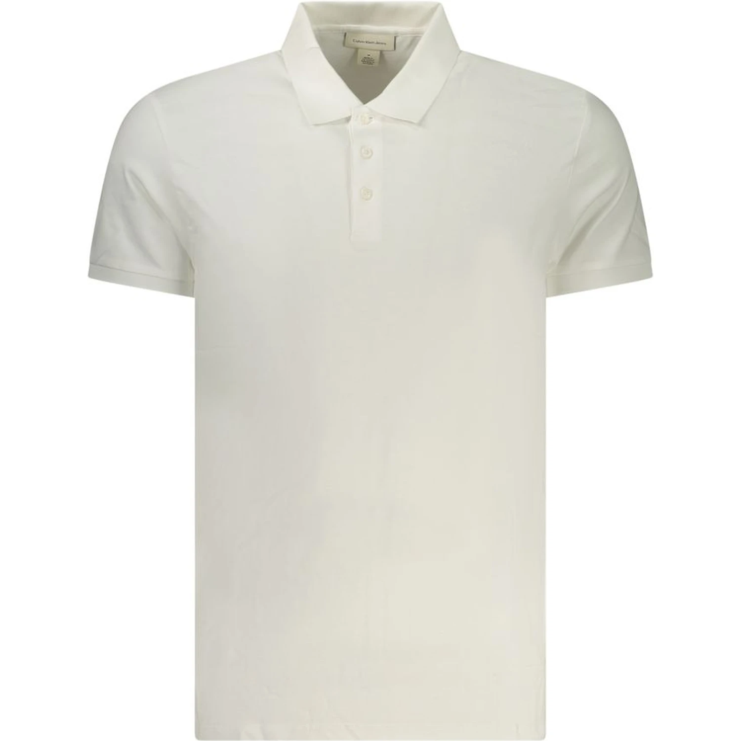 White Cotton Men Polo Shirt