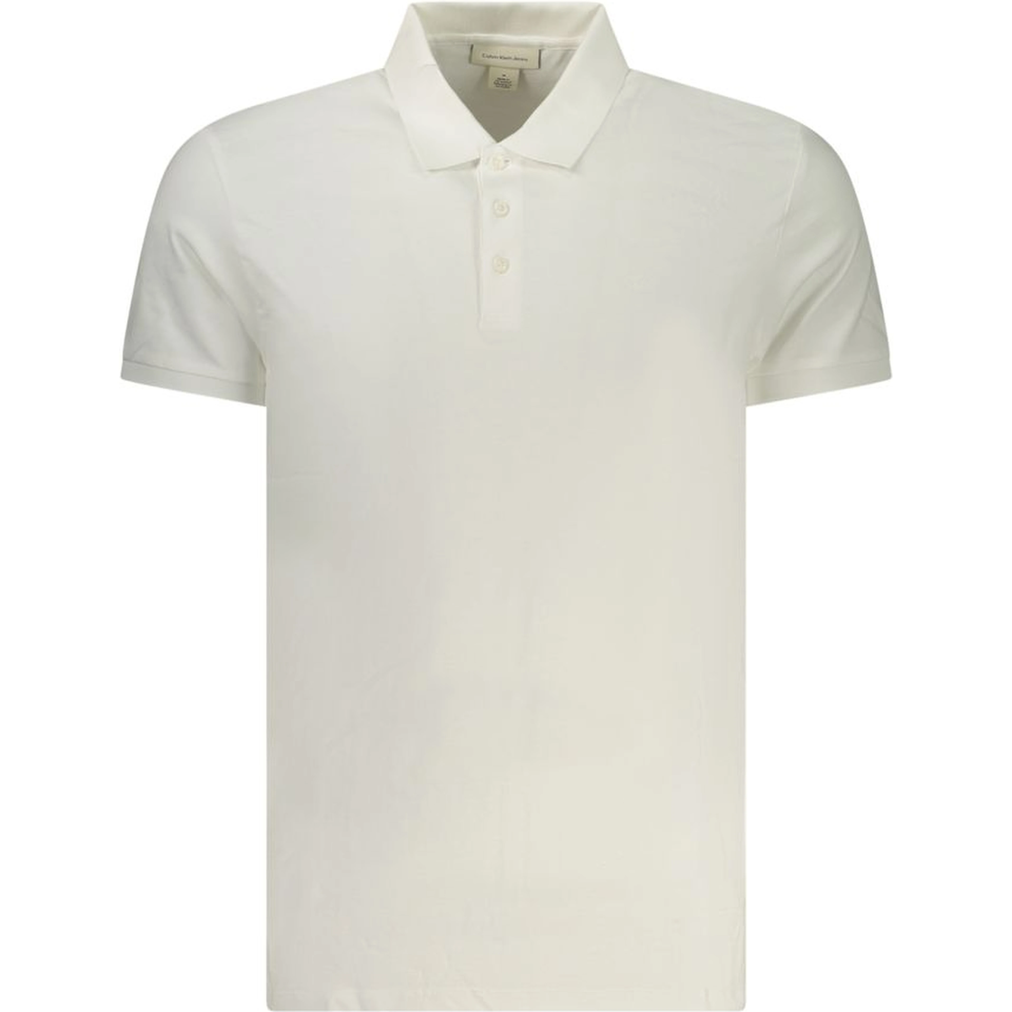 White Cotton Men Polo Shirt
