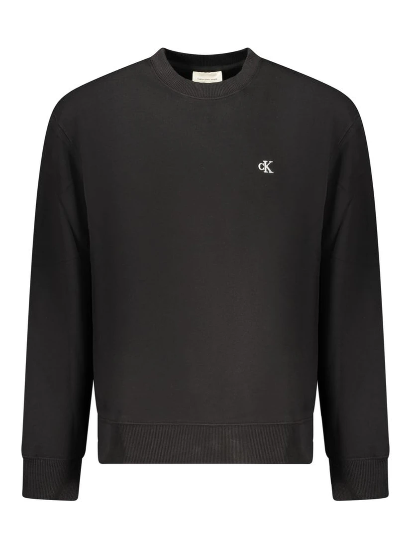 Black Cotton Men's Sweatshirt