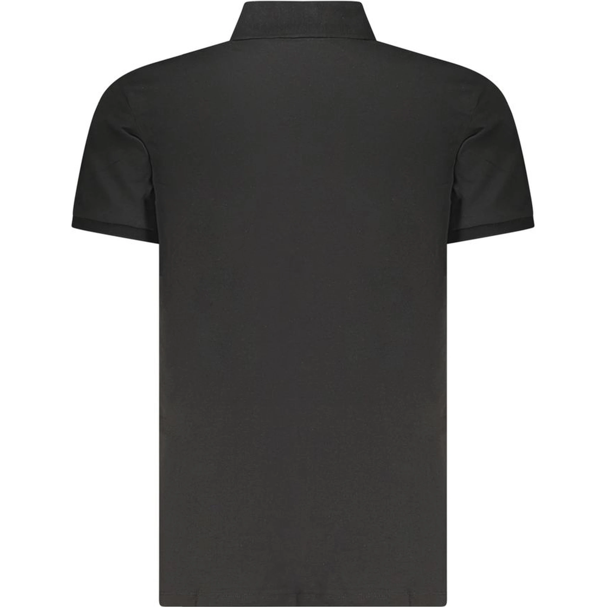 Black Cotton Men Polo Shirt
