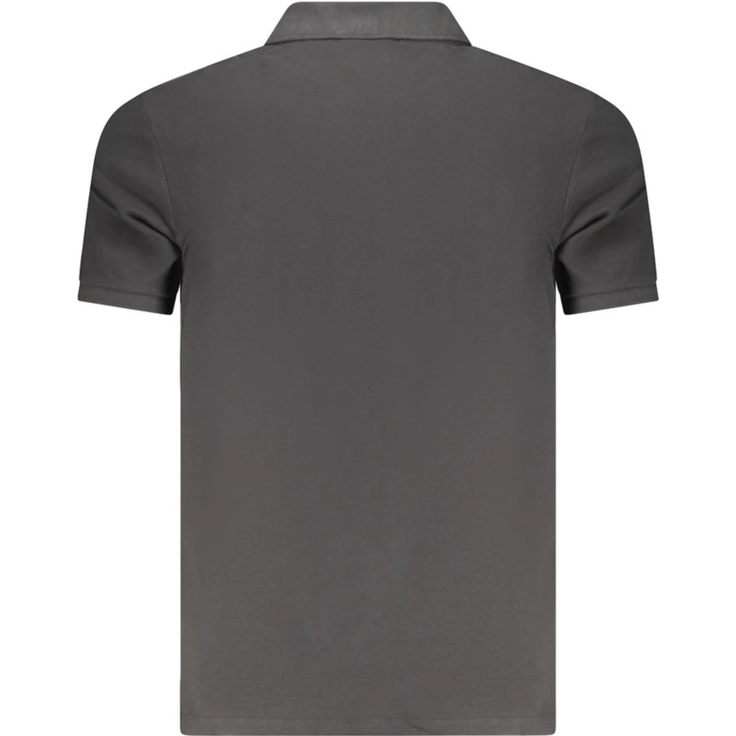 Black Cotton Men Polo