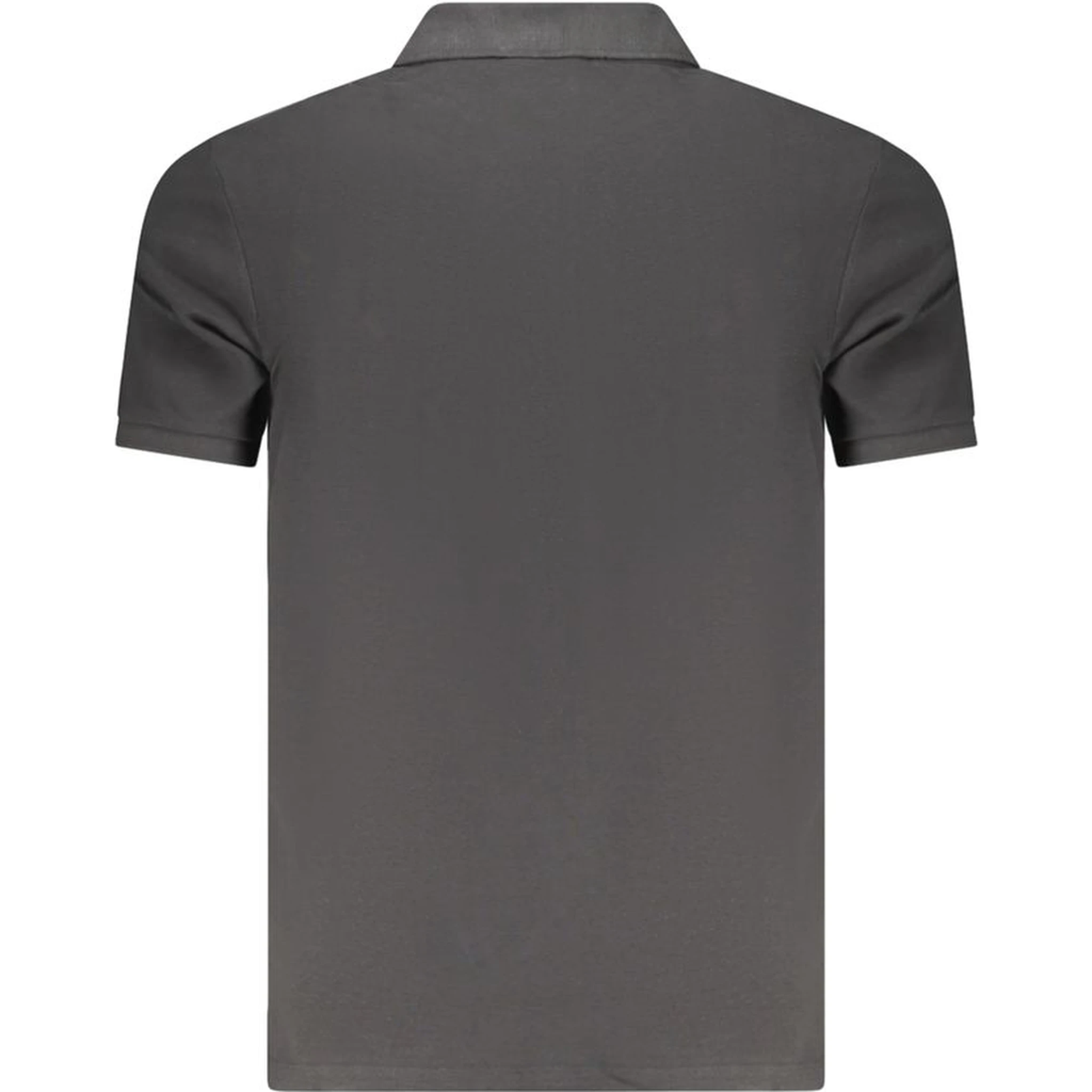 Black Cotton Men Polo