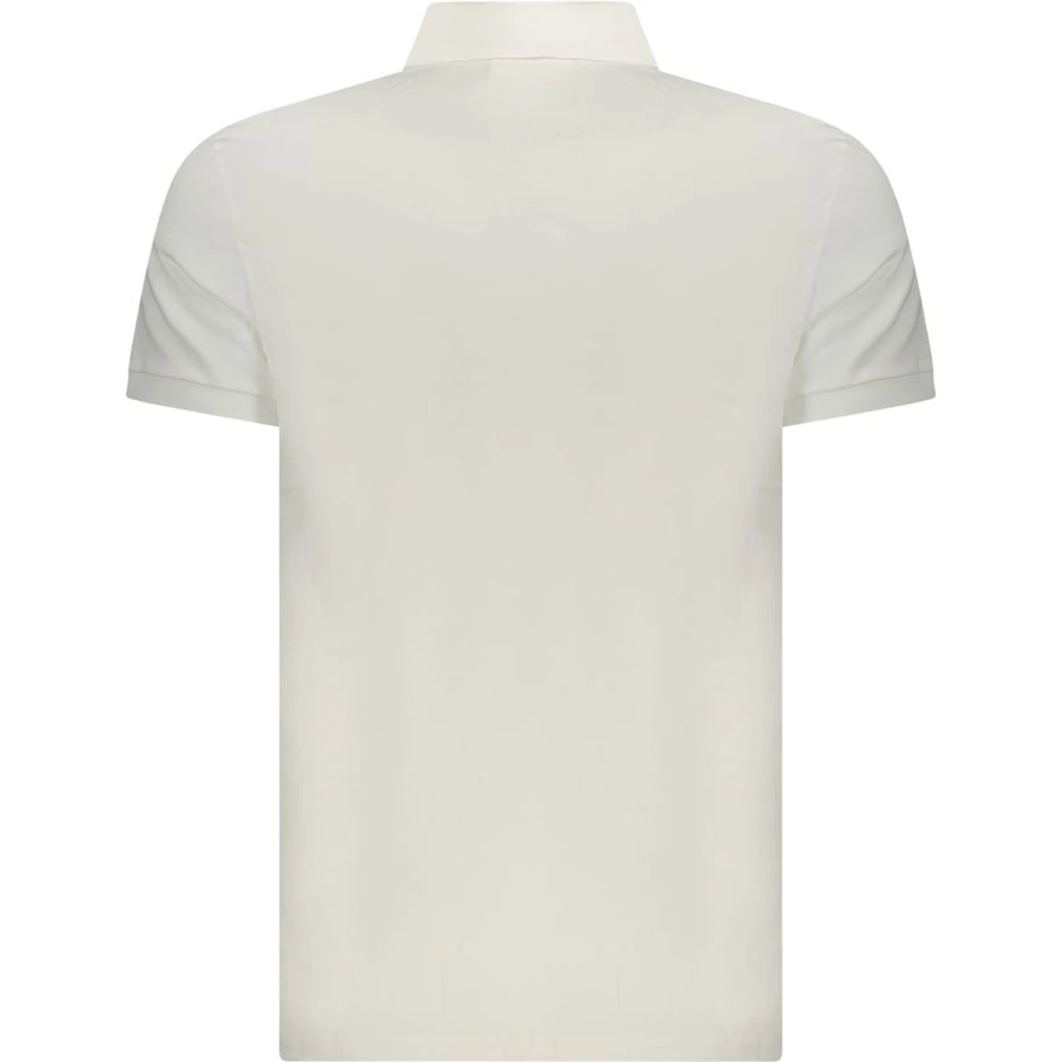 White Cotton Men Polo Shirt
