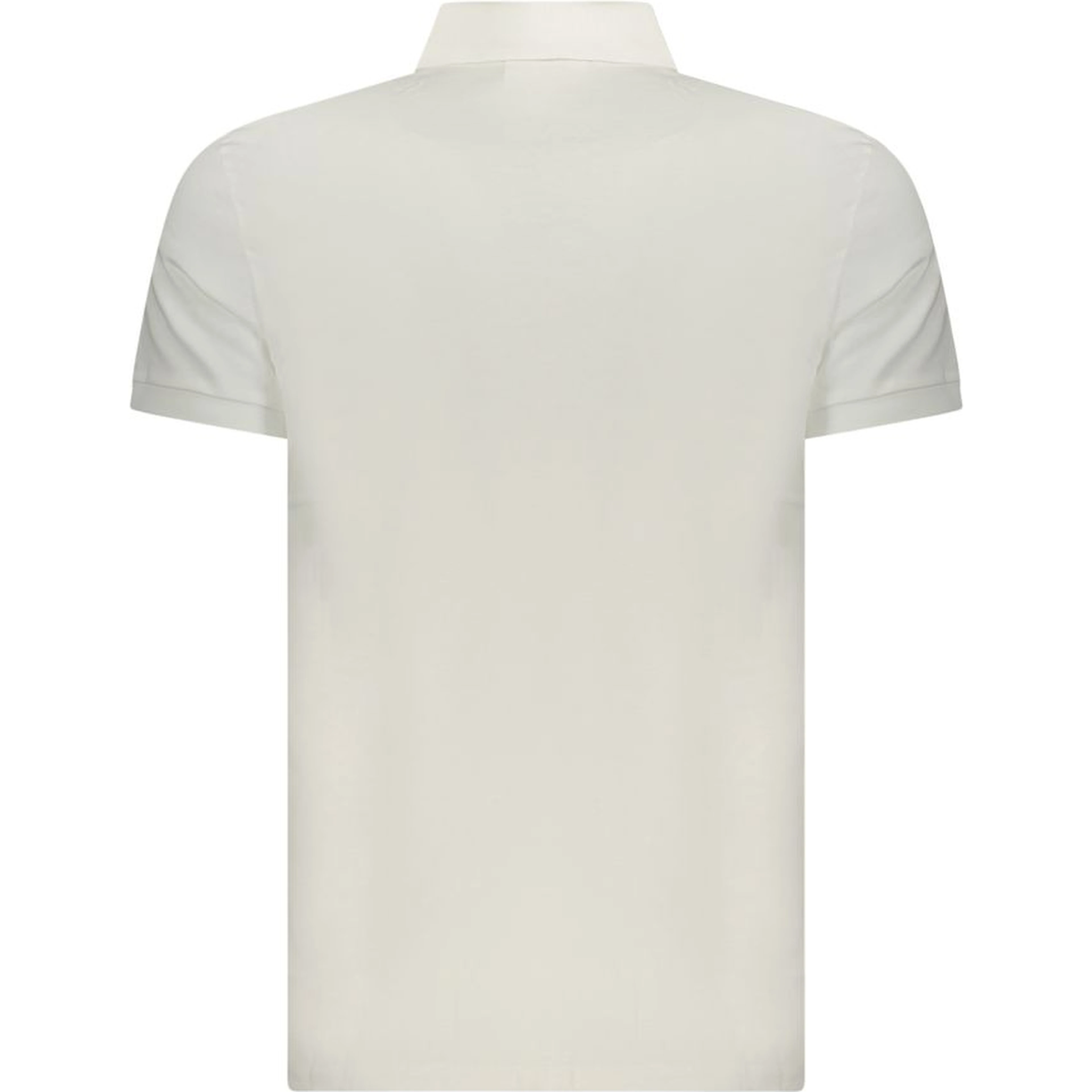 White Cotton Men Polo Shirt