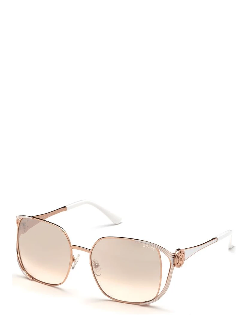 Rose Gold Metal Sunglasses