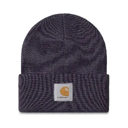 Mens Heather Acrylic Watch Brand-patch Beanie Hat