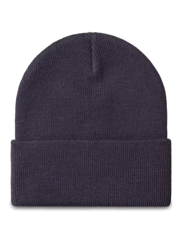 Mens Heather Acrylic Watch Brand-patch Beanie Hat alternative