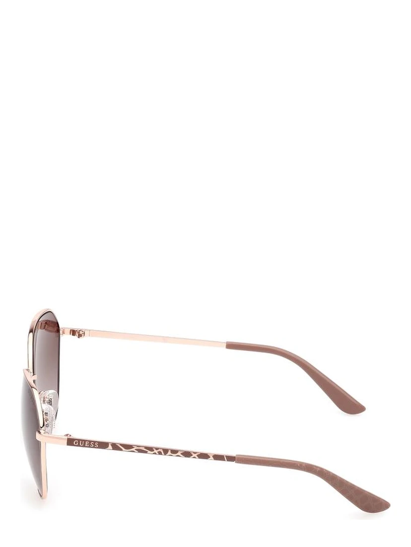 Beige Metal Sunglasses