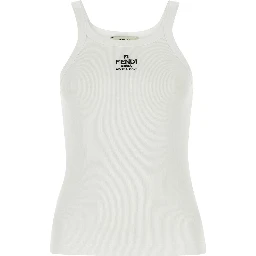 TOP FENDI RIBBED COTTON JERSEY