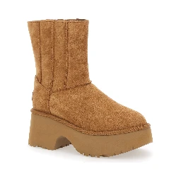 Brown Twin Seam New Heights Boots in Suede Woman