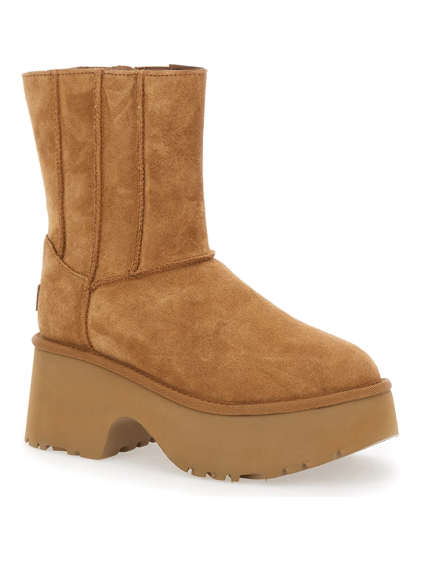 Brown Twin Seam New Heights Boots in Suede Woman