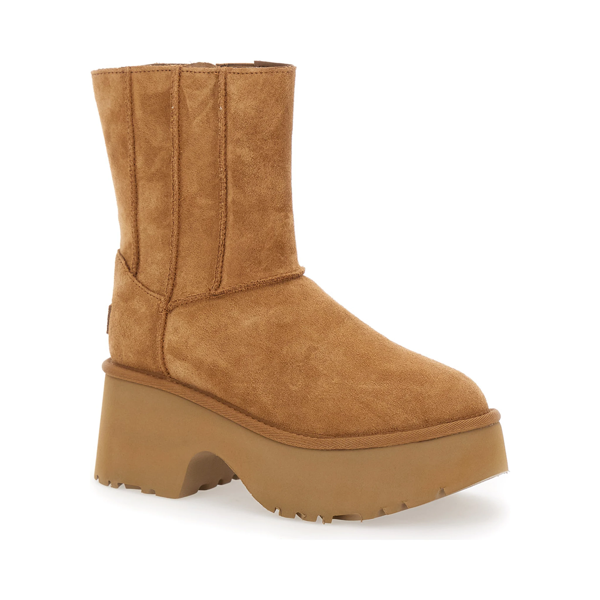 Brown Twin Seam New Heights Boots in Suede Woman