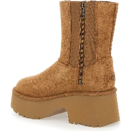 Brown Twin Seam New Heights Boots in Suede Woman