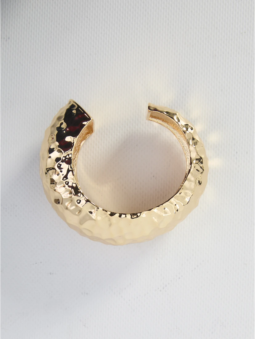 Hammered gold cuff