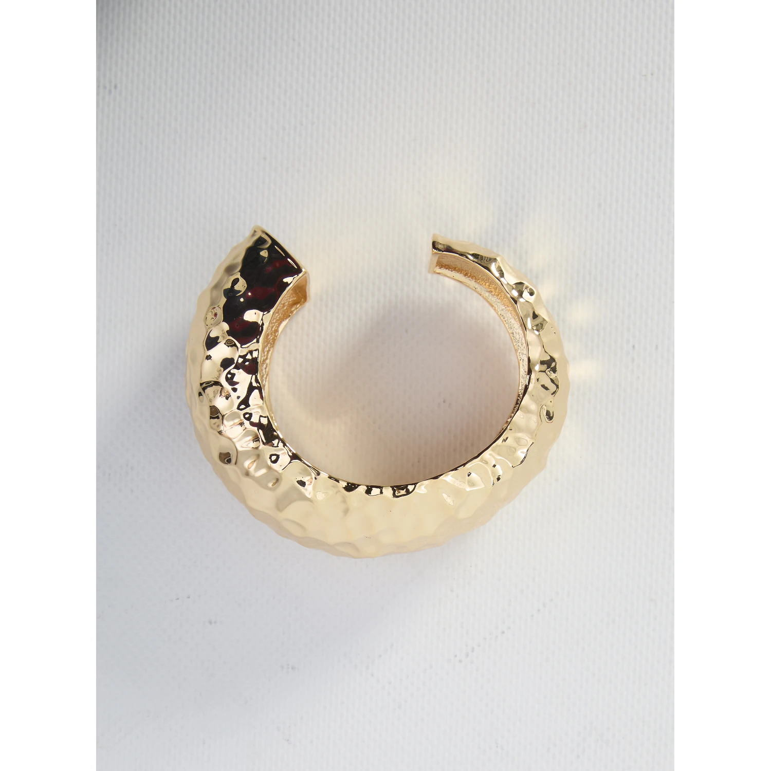 Hammered gold cuff