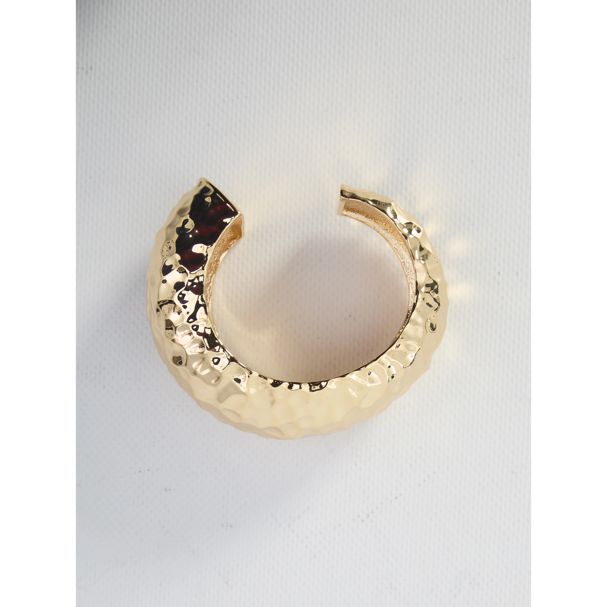 Hammered gold cuff
