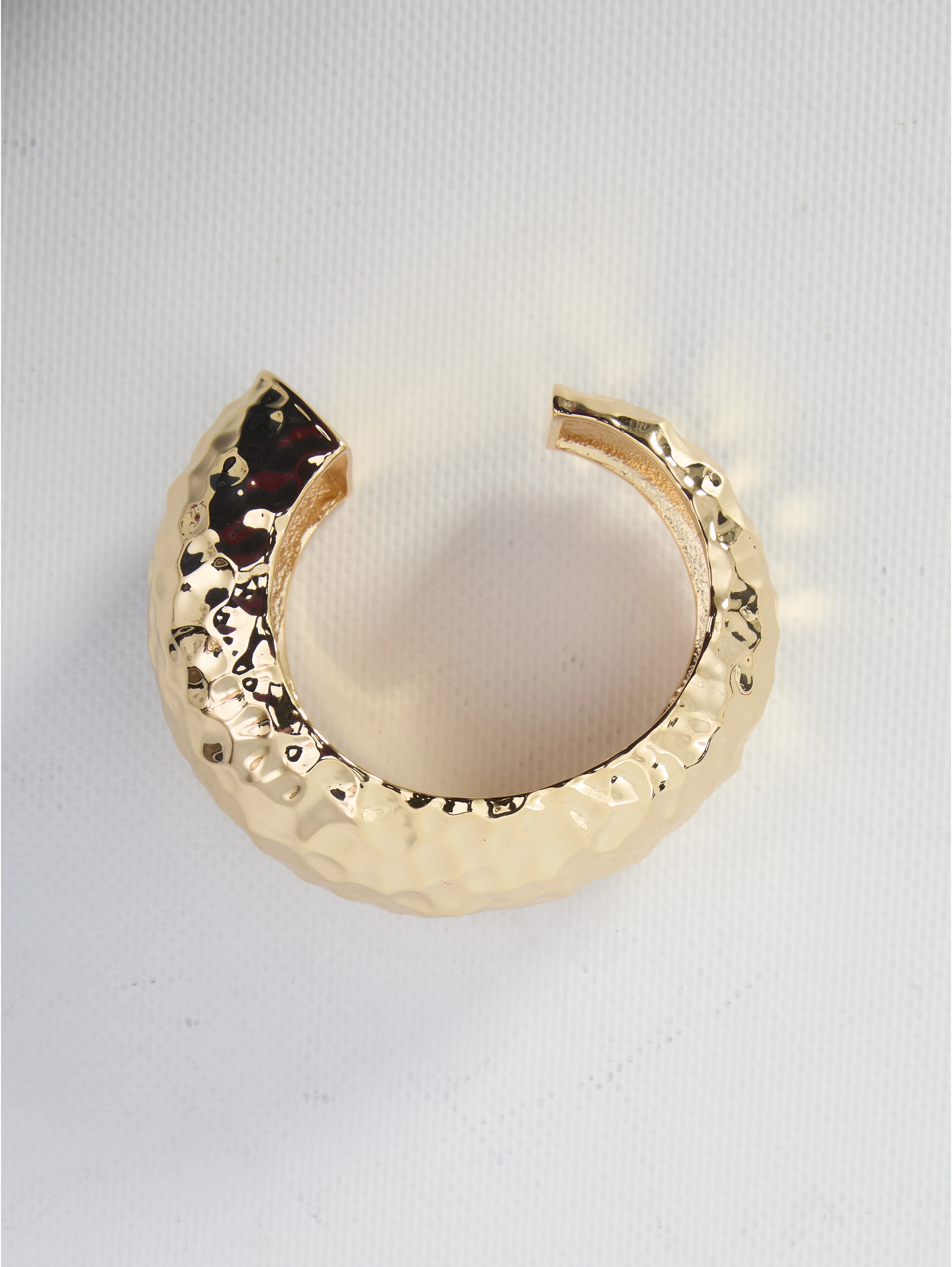 Hammered gold cuff