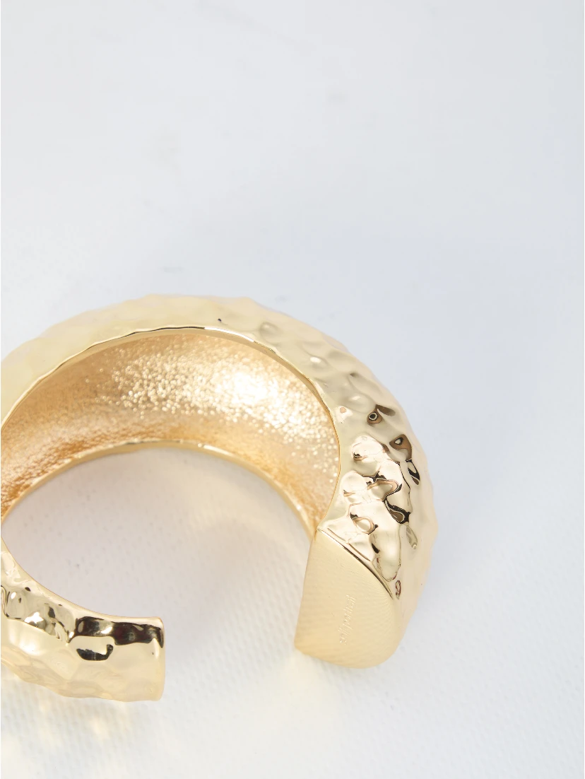 Hammered gold cuff