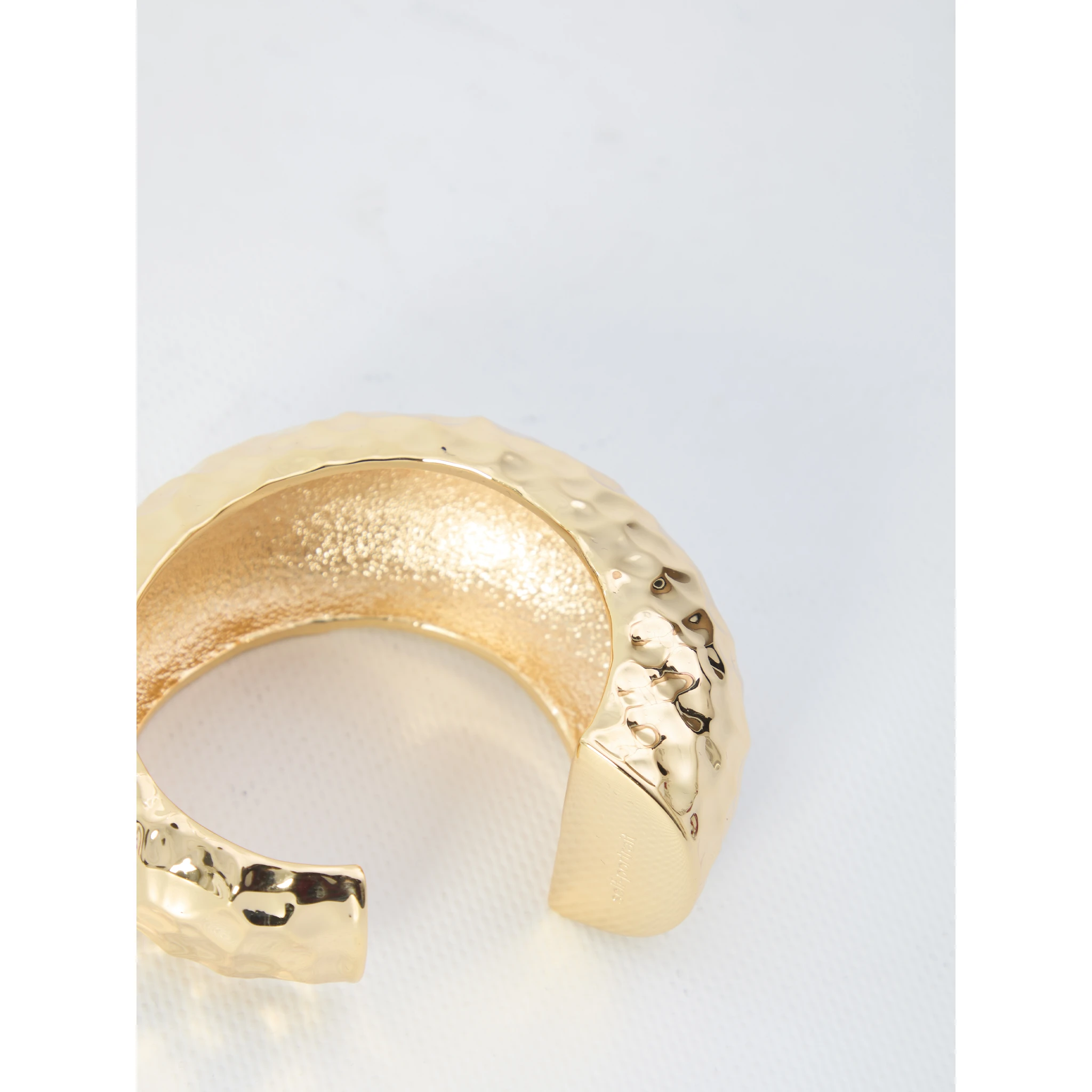 Hammered gold cuff