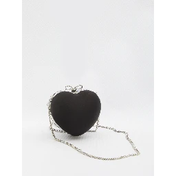 Multi crystal Heart clutch bag