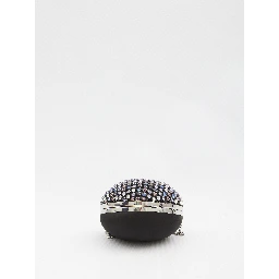 Multi crystal Heart clutch bag