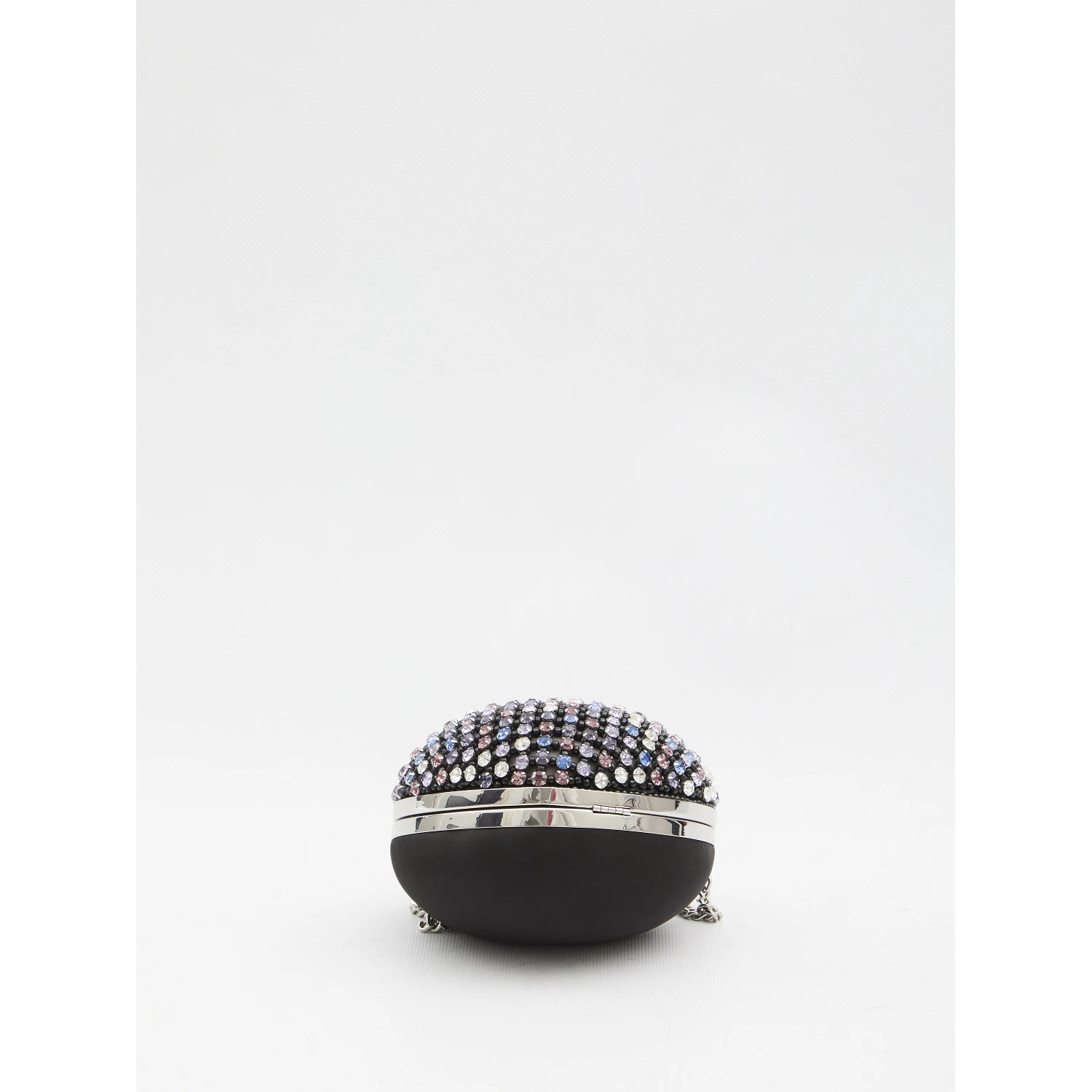 Multi crystal Heart clutch bag