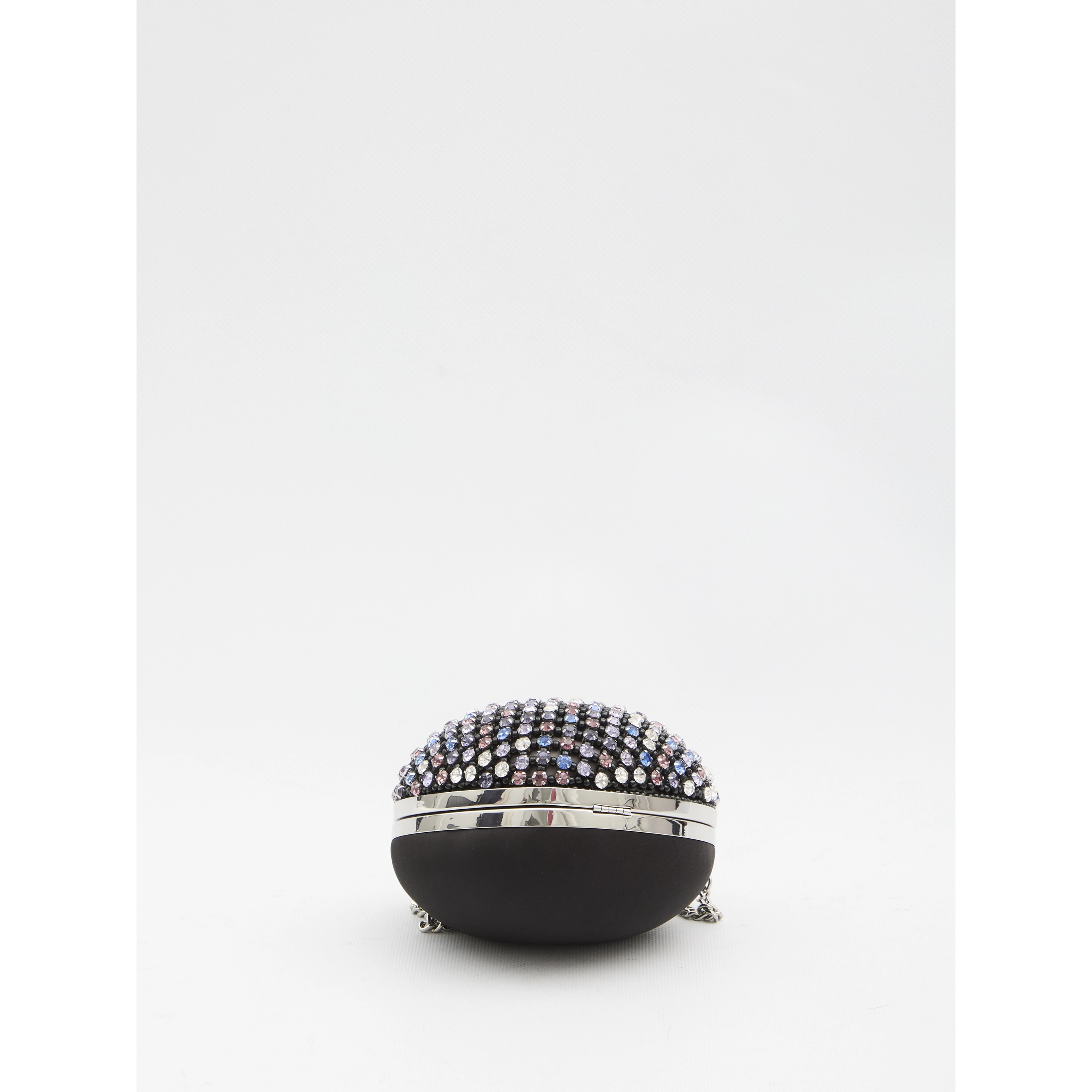 Multi crystal Heart clutch bag