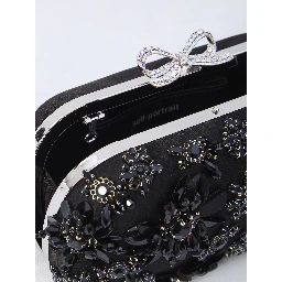 Floral crystal clutch bag