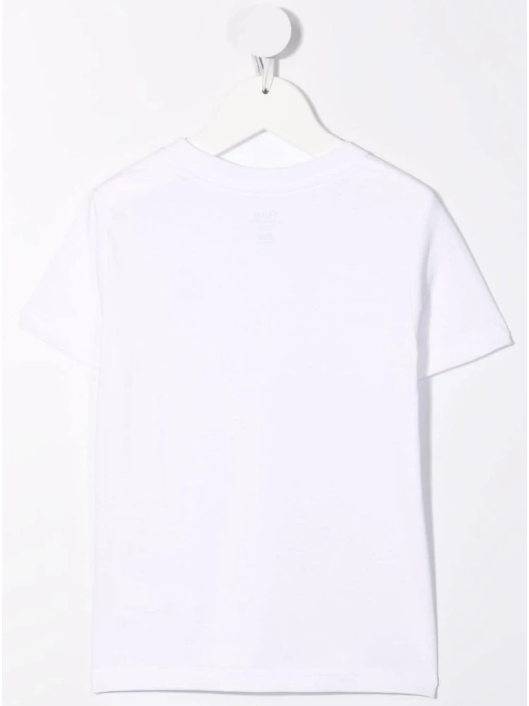 White Cotton T-Shirt with Logo alternative