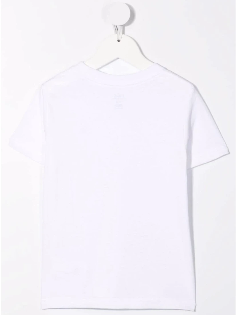 White Cotton T-Shirt with Logo