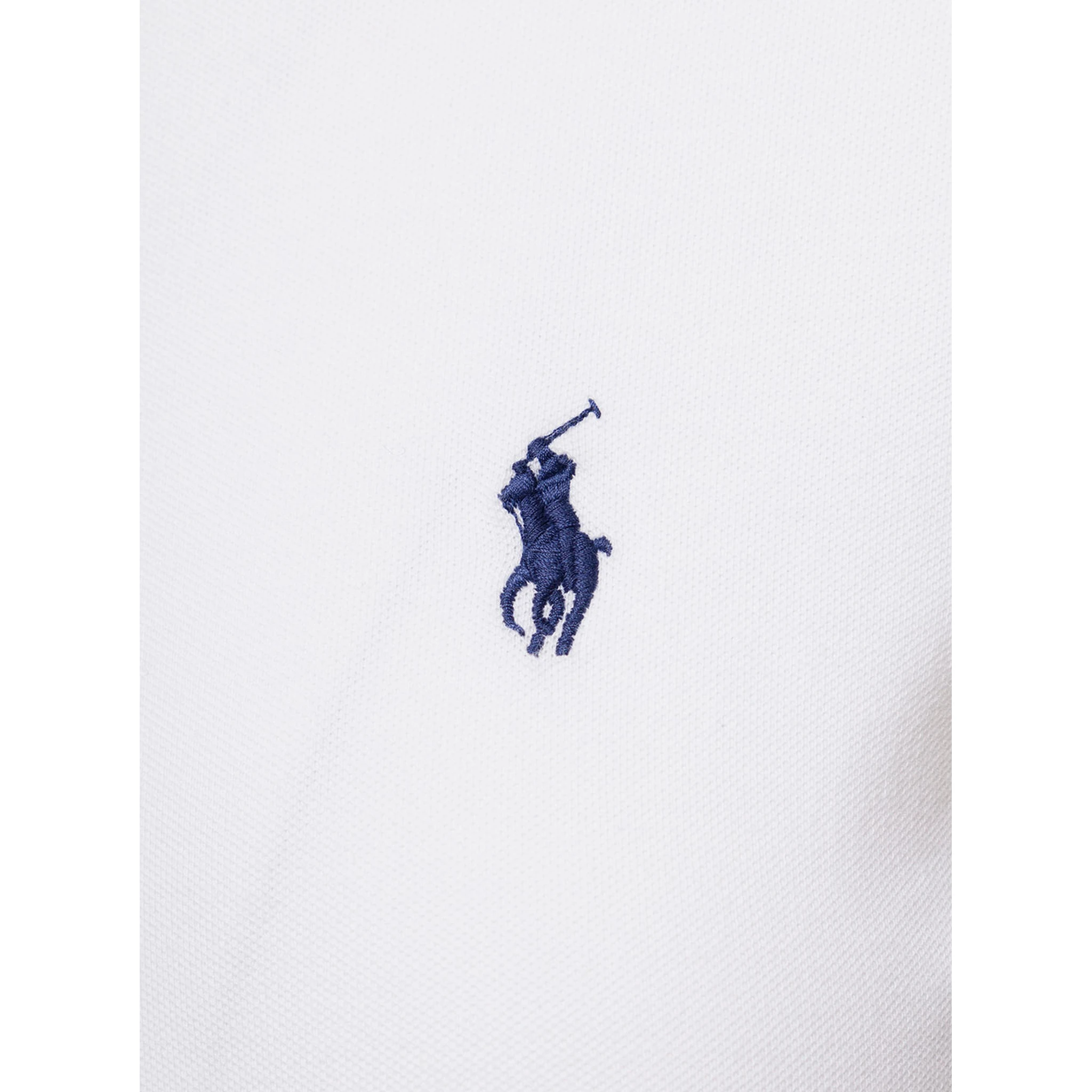 Julie Slim Fit White Polo Shirt with Classic Collar and Pony Embroidery on the Front in Cotton Stretch Woman