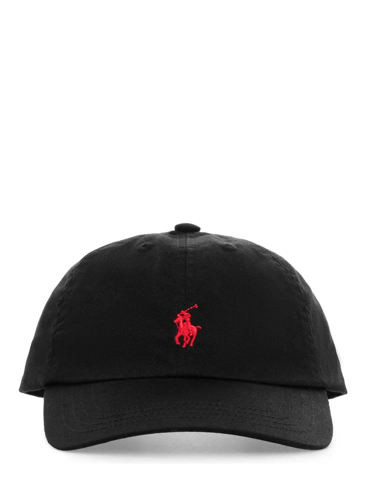 Black Baseball Cap with Logo Embroidery in Cotton Boy