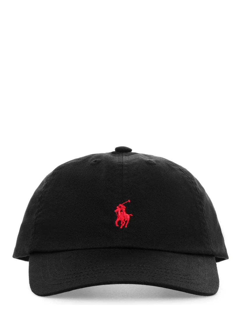 Black Baseball Cap with Logo Embroidery in Cotton Boy