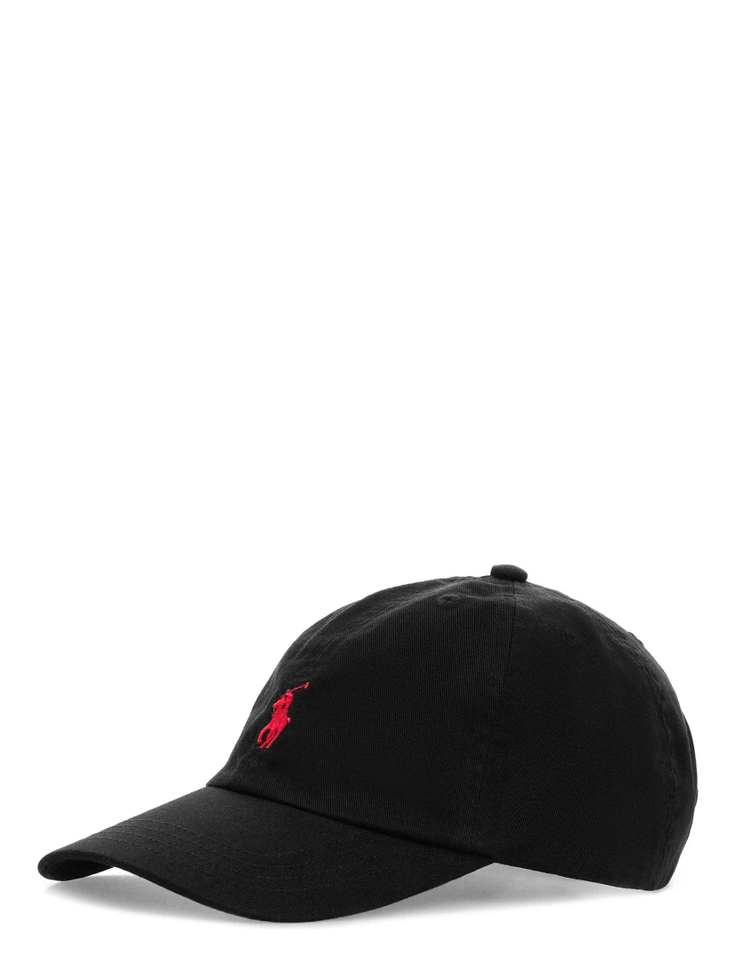 Black Baseball Cap with Logo Embroidery in Cotton Boy
